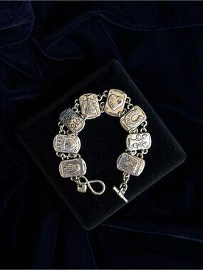 Brighton Tree of Life Toggle Bracelet | Silver Tone | Vintage Charm Bracelet